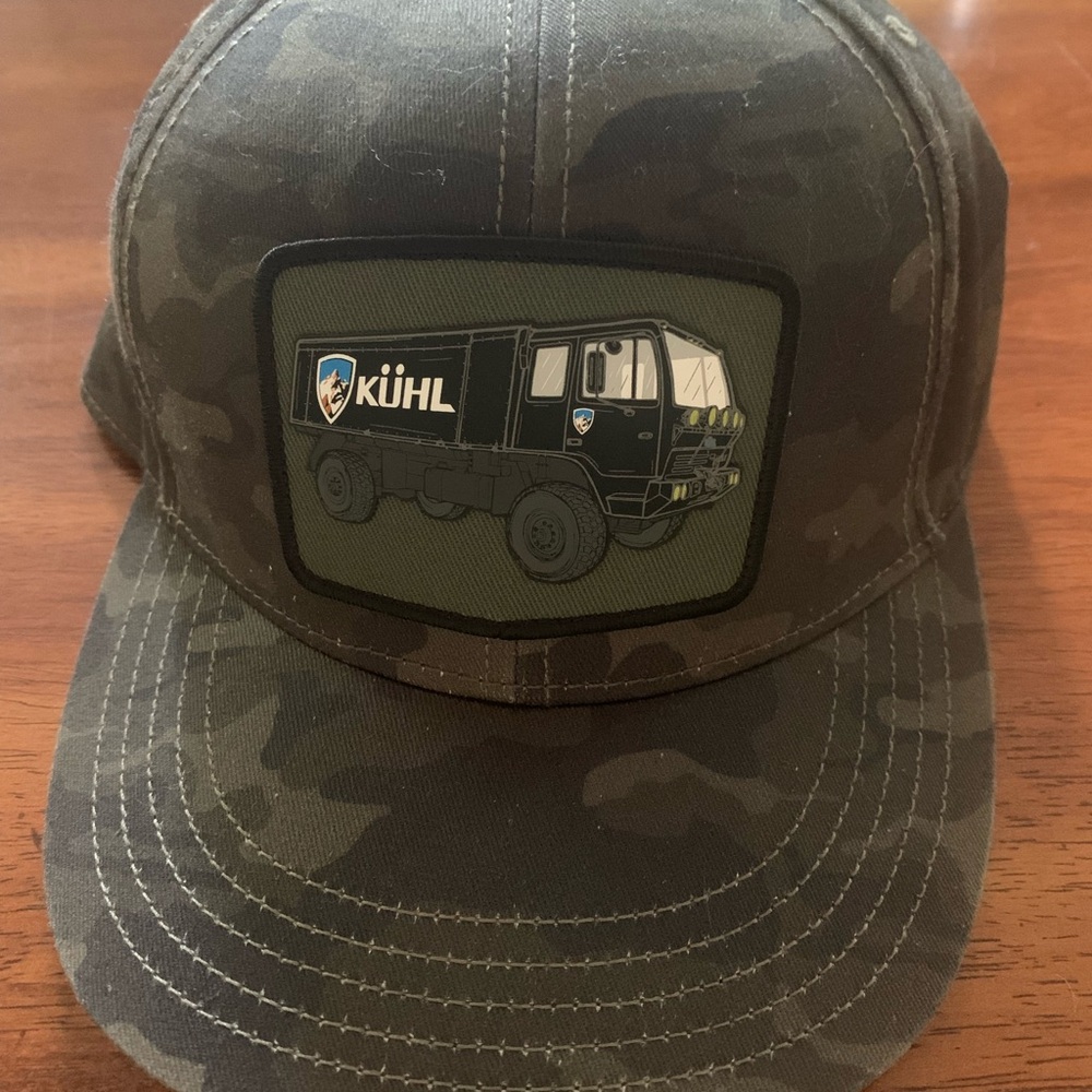 Kuhl Green Camouflage Snapback Hat with Vehicle Patch